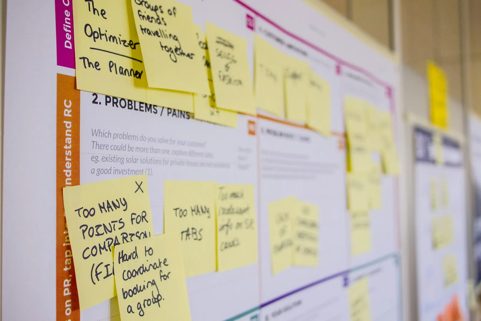 Job seeker planning a project manager application